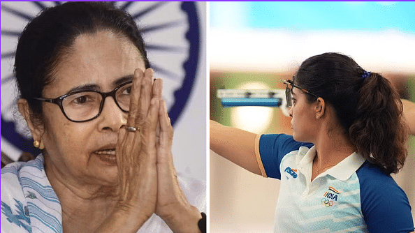 <div class="paragraphs"><p>(L-R) Mamata Banerjee and Indian shooter Manu Bhaker</p></div>